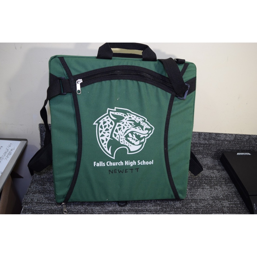 Falls Church VA High School JAGUARS Portable Stadium Seat + Backrest Green